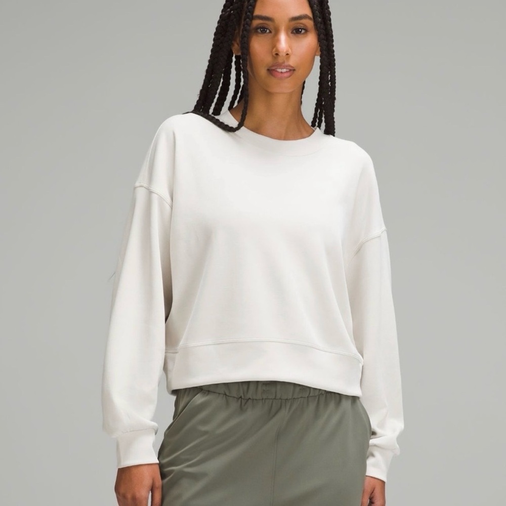 Lululemon Softstreme Perfectly Oversized Cropped Crew Size 2
